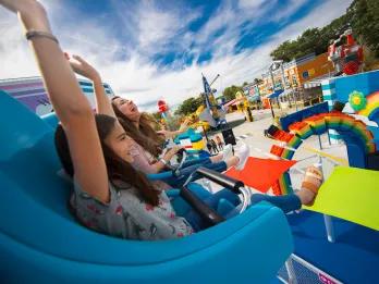 Girl on ride at LEGOLAND California