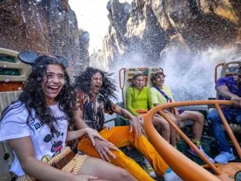 Guests on Kali River Rapids, Disney's Animal Kingdom Theme Park