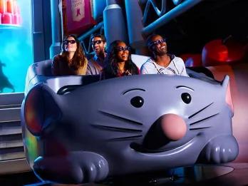 Guests riding Ratatouille: The Adventure, Disneyland Paris