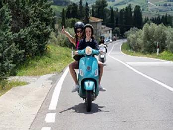 Riding-a-vespa