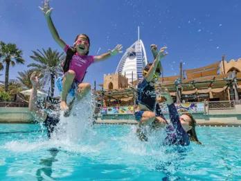 Family in Breakers Bay at Wild Wadi Waterpark