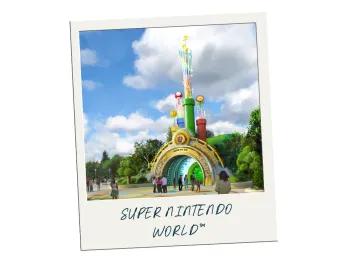 SUPER NINTENDO WORLD A polaroid labelled SUPER NINTENDO WORLD