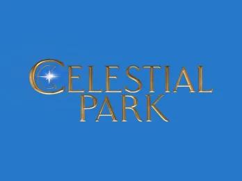 The Celestial Park logo on a light blue background