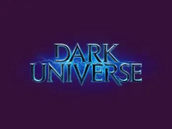 The Dark Universe logo on a dark purple background