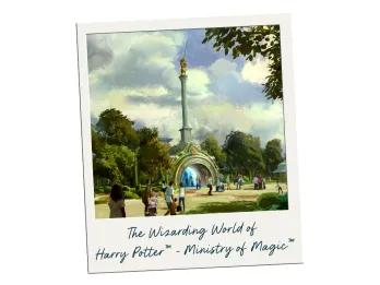 The Wizarding World of Harry Potter - The Ministry of Magic A polaroid labelled The Wizarding World of Harry Potter - The Ministry of Magic