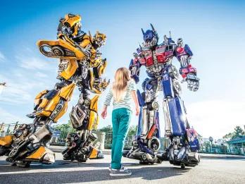Girl with Transformers at Universal Studios Hollywood