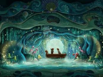 The Little Mermaid - A Musical Adventure Concept art of a Little Mermaid stage show at Disney's Hollywood Studios