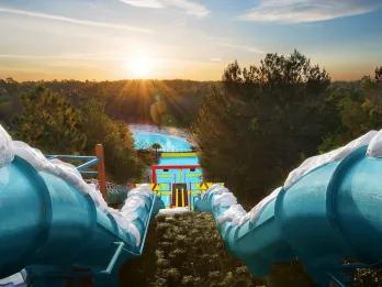 Downhill Double Dipper Two racing water slides at Disney's Blizzard Beach