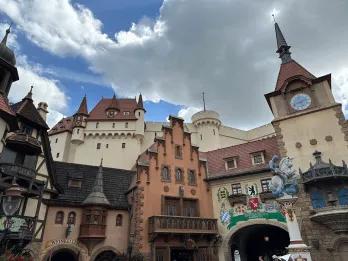 Buildings designed to look like a German square