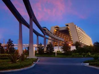 Evening at Contemporary Resort and Monorail Evening at Contemporary Resort and Monorail