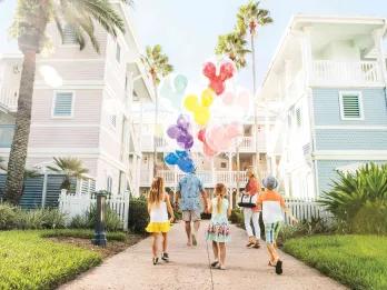 Old Key West Exterior Guests with Mickey Balloons Old Key West Exterior Guests with Mickey Balloons