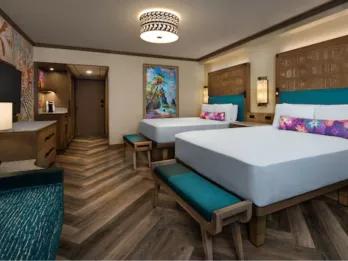Disney's Polynesian Village Resort Water View Room featuring two beds 