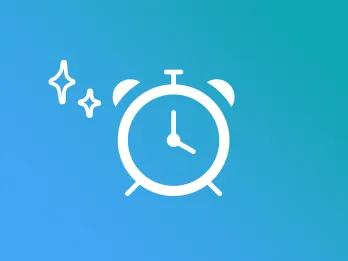 Alarm clock with a couple of stars next to it.