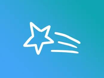 Shooting star cartoon image