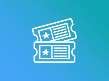 Cartoon image of two tickets 