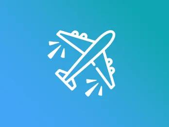 Cartoon aeroplane flying.