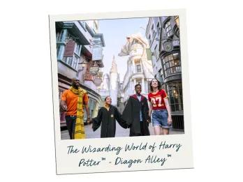 The Wizarding World of Harry Potter - Diagon Alley A polaroid of a family walking through Diagon Alley