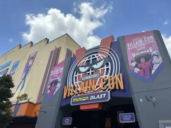 Illumination Villain-Con Minion Blast The entrance to the attraction Illumination Villain-Con Minion Blast