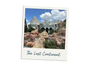 The Lost Continent A small lake with Atlantis theming and underwater city vibes.