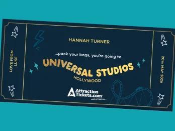 Universal Studios Hollywood Souvenir Reveal Ticket