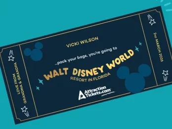 Walt Disney World souvenir reveal ticket
