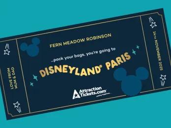Disneyland Paris Souvenir Reveal Ticket