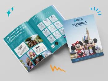 Florida brochure with image of Walt Disney World on the front