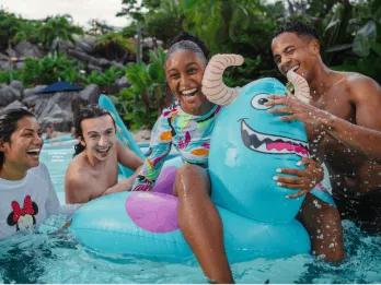 Guests at Disney H2O Glow After Hours