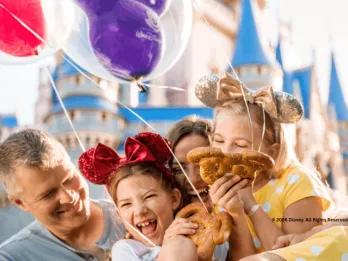 A family enjoying themselves at Magic Kingdom Park