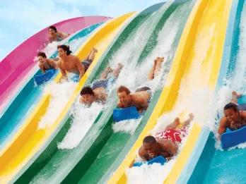 Guests on Taumata Racer at Aquatica Orlando