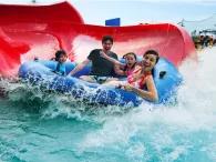 Family on Red Rush at LEGOLAND Water Park Dubai