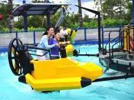 Mother and Daughter on Wave Racers at LEGOLAND Dubai