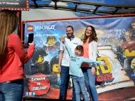 Family at the enteance to LEGO Studios 4D