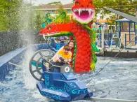 Mother and Son on Hydra's Challenge at Legoland Windsor