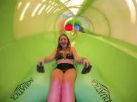 Girl on Rip Tide Race at Aquatica Orlando