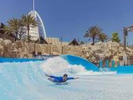 Man on Wipeout & Riptide FlowRider at Wild Wadi Waterpark in Dubai