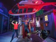 Guests with Superman at Madame Tussauds Orlando