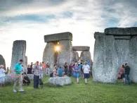 Stonehenge with visitors