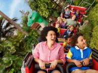 Mum and Son on Coastersaurus at LEGOLAND Florida