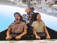 Guests on Fast & Furious: Hollywood Drift at Universal Studios Hollywood
