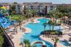 Aerial view of the pool and water slides at Windsor Hills Resort in Orlando