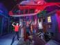Guests with Superman at Madame Tussauds Orlando
