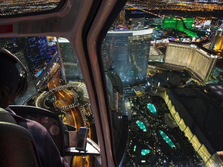 Las Vegas Strip Helicopter Night Flight