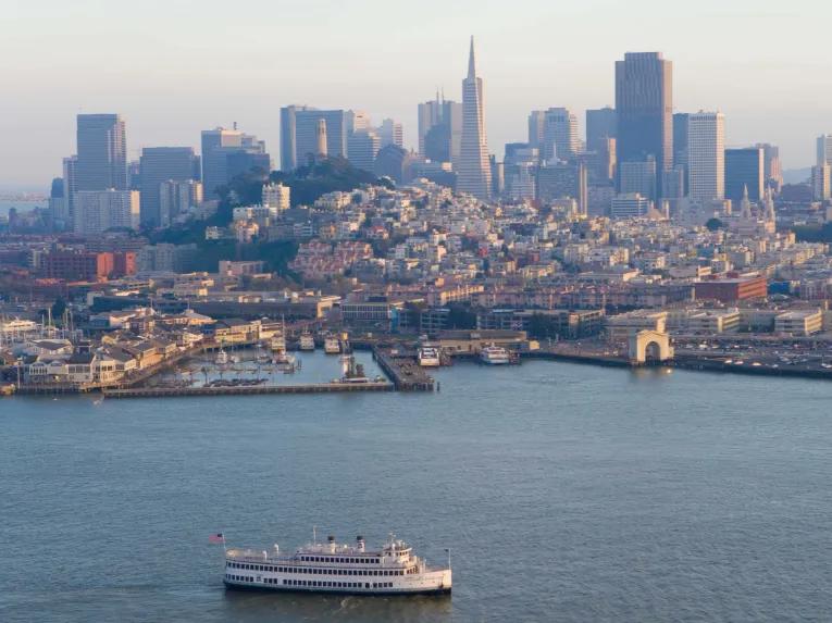 San Francisco Helicopter Tour with Sunset Dinner Cruise