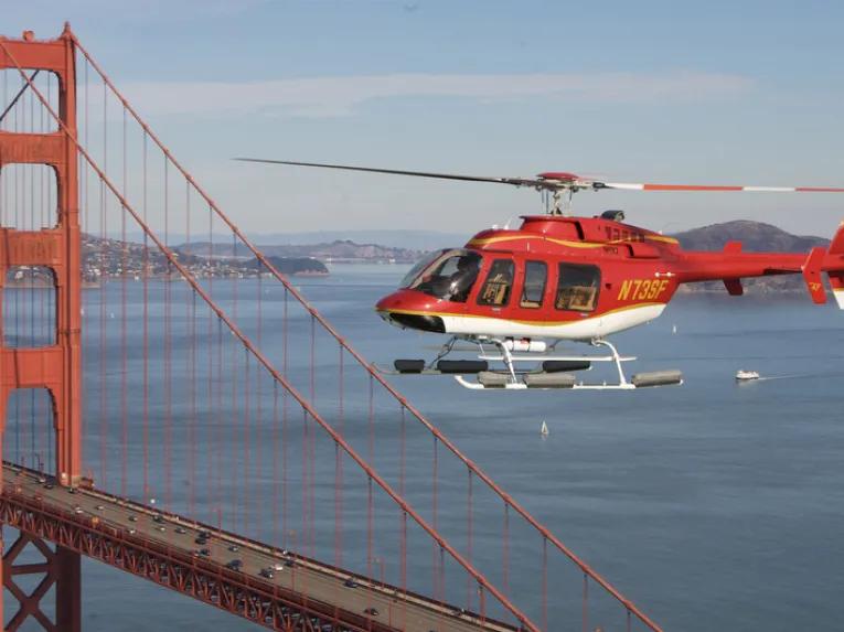 San Francisco Helicopter Tour with Sunset Dinner Cruise