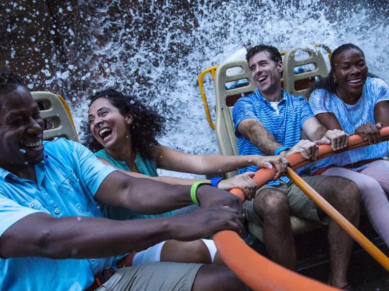 Family on Kali River Rapids at Disney's Animal Kingdom