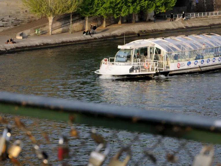 Batobus Hop-on Hop-off Sightseeing Cruise boat on the River Seine