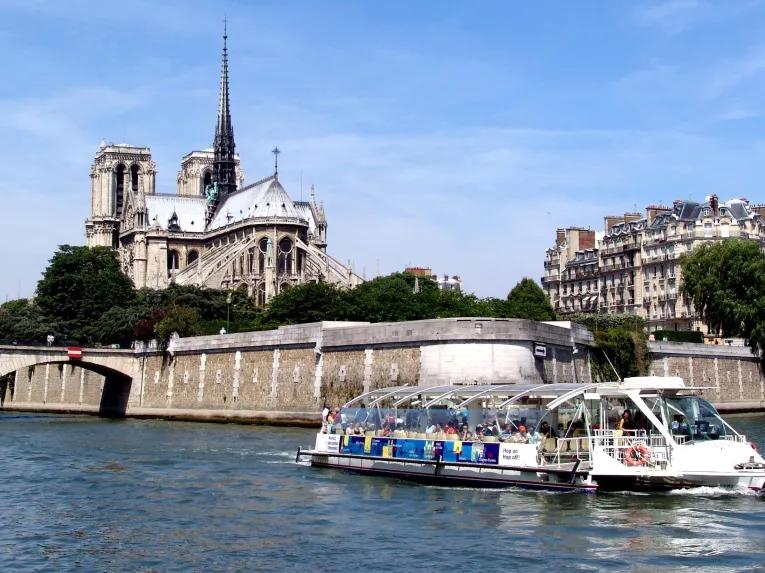 Batobus Hop-on Hop-off Sightseeing Cruise boat on the River Seine