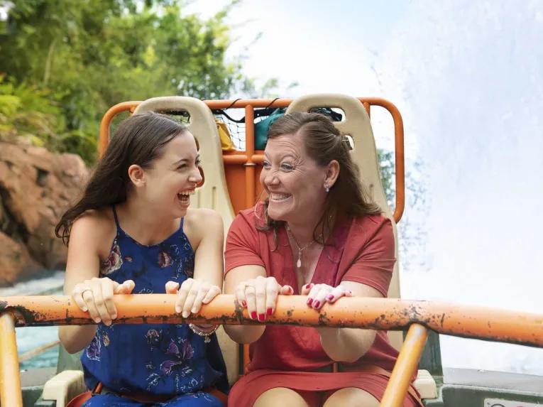 Guests getting wet on Kali River Rapids at Disney's Animal Kingdom