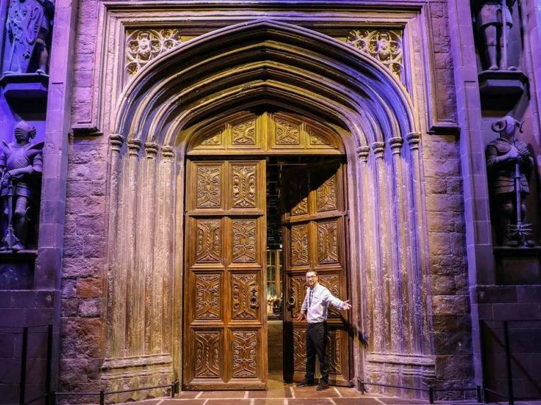 Door to the Great Hall at the Warner Bros. Studio Tour London